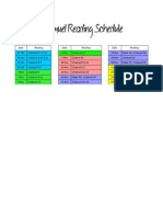 1 Samuel Reading Schedule: Date Reading Date Reading Date Reading