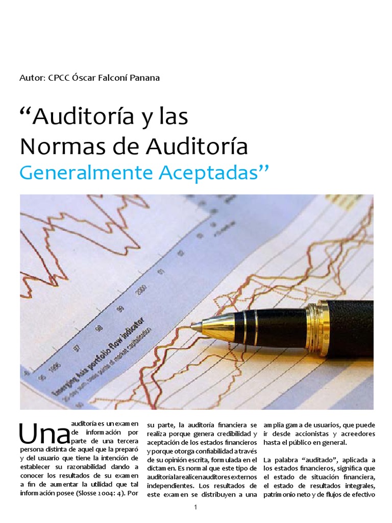 Normas de Auditoría Generalmente Aceptadas | PDF | Contralor | Auditoría