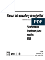 Manual Del Operador y de Seguridad de La Plataforma ManLift JLG 601S (Español) PDF