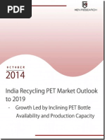 India Recycling PET Market Future Outlook and Projection to 2019