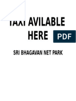 Taxi Avilable Here: Sri Bhagavan Net Park