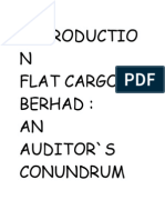 Introductio N Flat Cargo Berhad: AN Auditor'S Conundrum