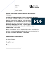 Departamento de Admisiones UA PDF