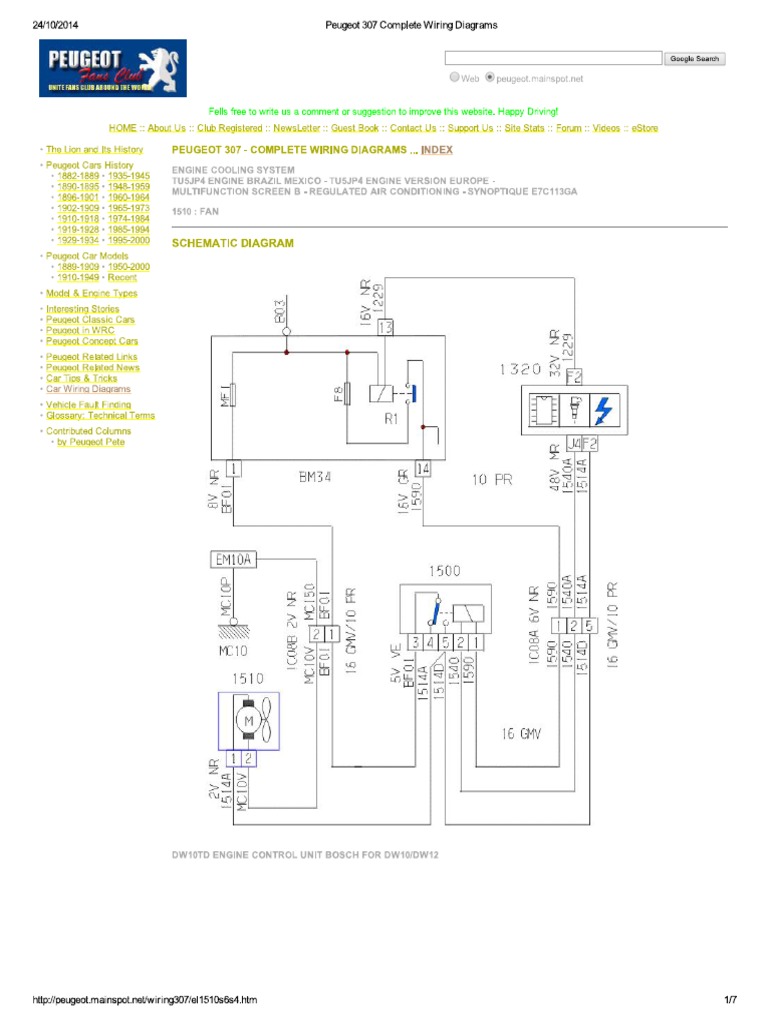 Peugeot 307 Bsi Wiring Diagram