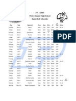 Basketball Schedule 2014-2015