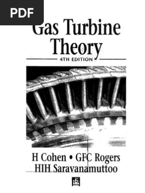 gas turbine theory by cohen rogers and saravanamuttoo