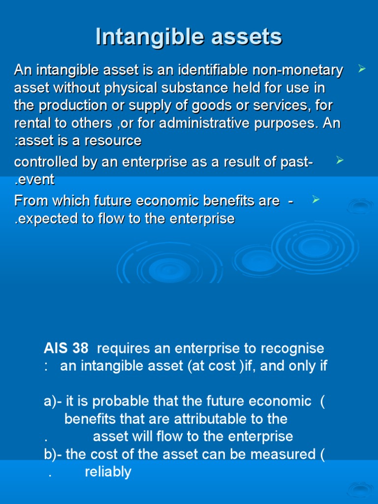 Intangible Assets1 PDF Intangible Asset Amortization (Business)