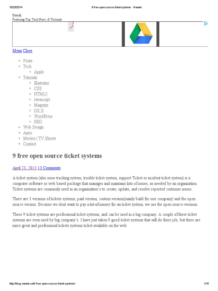 9 Free Open Source Ticket Systems Neweb Web Application Help