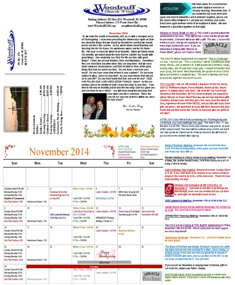 November Calendar PDF Born Again Baptism