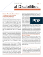 Physical Disabilities: Use of Ipads by Occupational Therapists in A Medical Intensive Care Unit