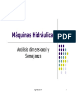 MAQUINAS HIDRAULICAS Análisis Dimensional y Semejanza PDF