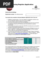 Housing Register Application: Registration Number: (For Office Use Only)