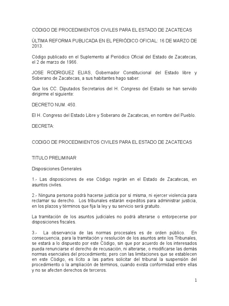 CODIGO DE PROCEDIMIENTOS CIVILES DE ZACATECAS.doc