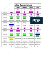 Schedule For 4th Grade 2014 1