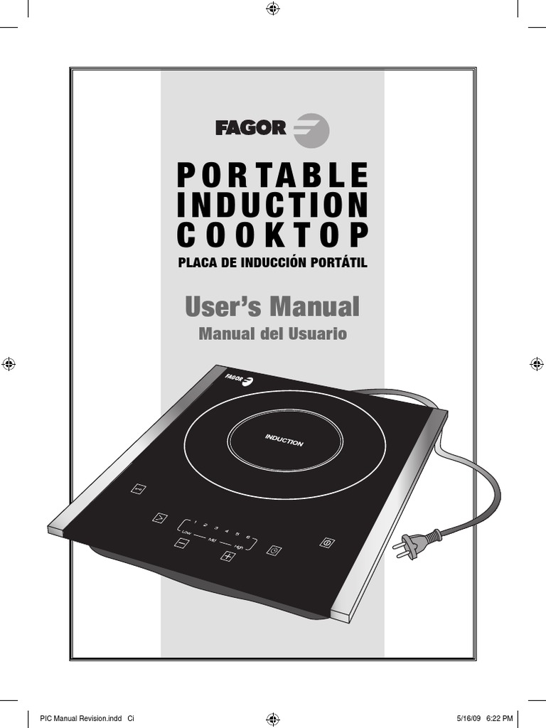 Portable Induction Cooktop Manual Pdf Cookware And Bakeware