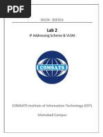 Lab Manual 02 IP Addressing Scheme & VLSM