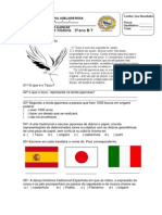 5 Prova de Historia 3 Ano PDF