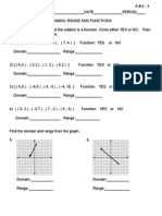 A 6 - 3 Domain Range and Functions