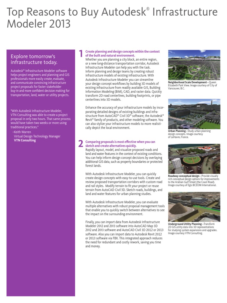 Infrastructure Modeler 2013 Top Reasons Brochure En0 PDF | PDF