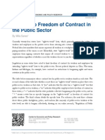 Barriers To Freedom of Contract in The Public Sector: by Milla Sanes