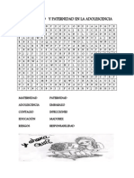 Maternidad y Paternidad en La Adolescencia Sopa de Letras