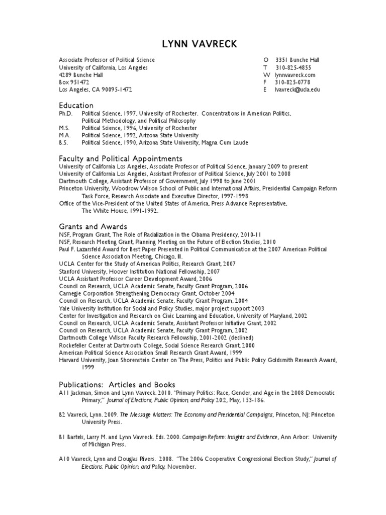 Curriculum vitae california picture