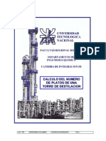 Calculo Del Numero de Platos de Una Torre de Destilacion PDF