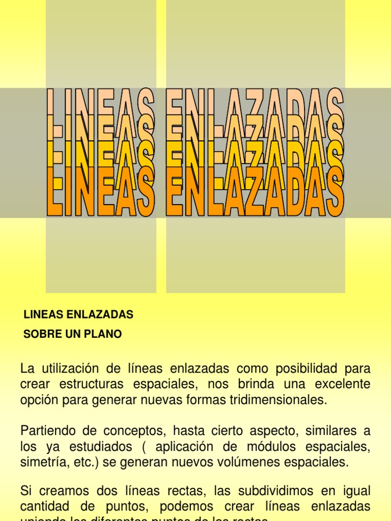 06 Lineas Enlazadas | PDF | Espacio | Geometria plana)