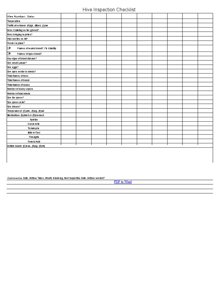 hive-inspection-checklist-pdf-insect-rearing-apinae