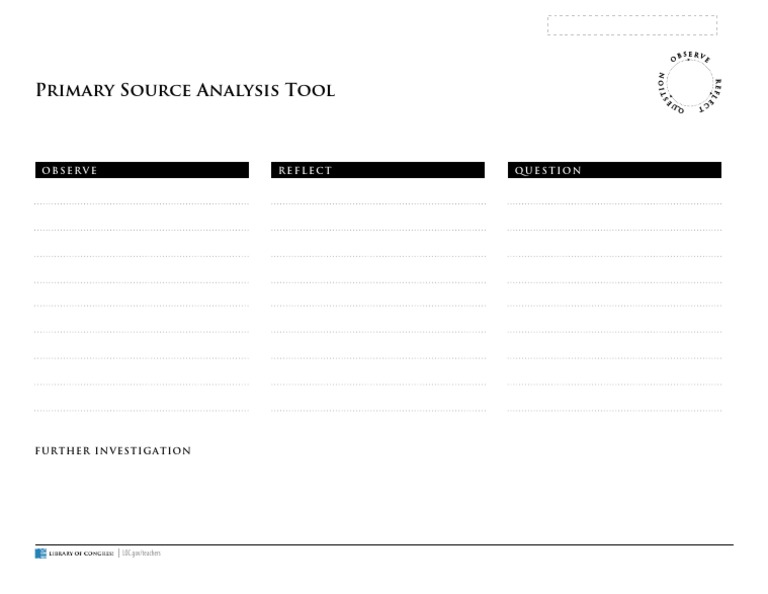 Primary Source Analysis Tool | PDF