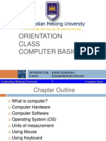 Orientation Class Computer Basic: Cambodian Mekong University