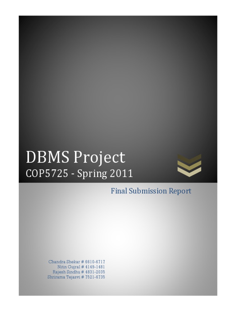 Final Report DBMS Project | PDF
