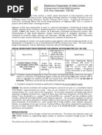 Electronics Corporation of India Limited: A Government of India (DAE) Enterprise ECIL Post, Hyderabad - 500 062