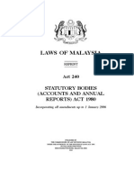 Laws of Malaysia: Statutory Bodies (Accounts and Annual Reports) Act 1980