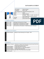 Contoh Daftar Riwayat Hidup