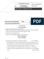 Question Paper - Internal Exam I: Department Records Department: Civil Engineering