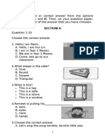 Soalan ENGLISH BI Bahasa Inggeris Tahun 3 Paper 1