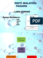 Class License Group Members:-: SHA Fatin OW RON