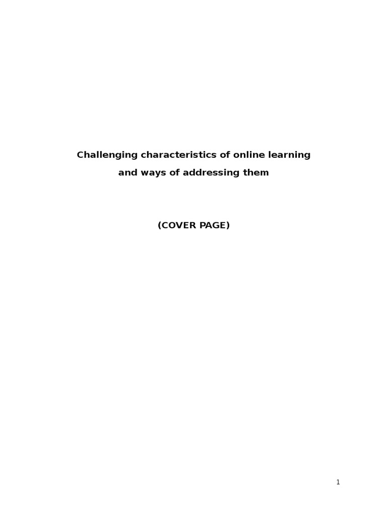 Challenges in Online Learning | PDF | Educational Technology | Distance ...