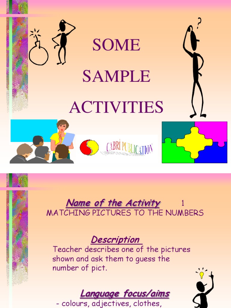 39 Activitiesforenglishlesson | PDF | English Language | Question