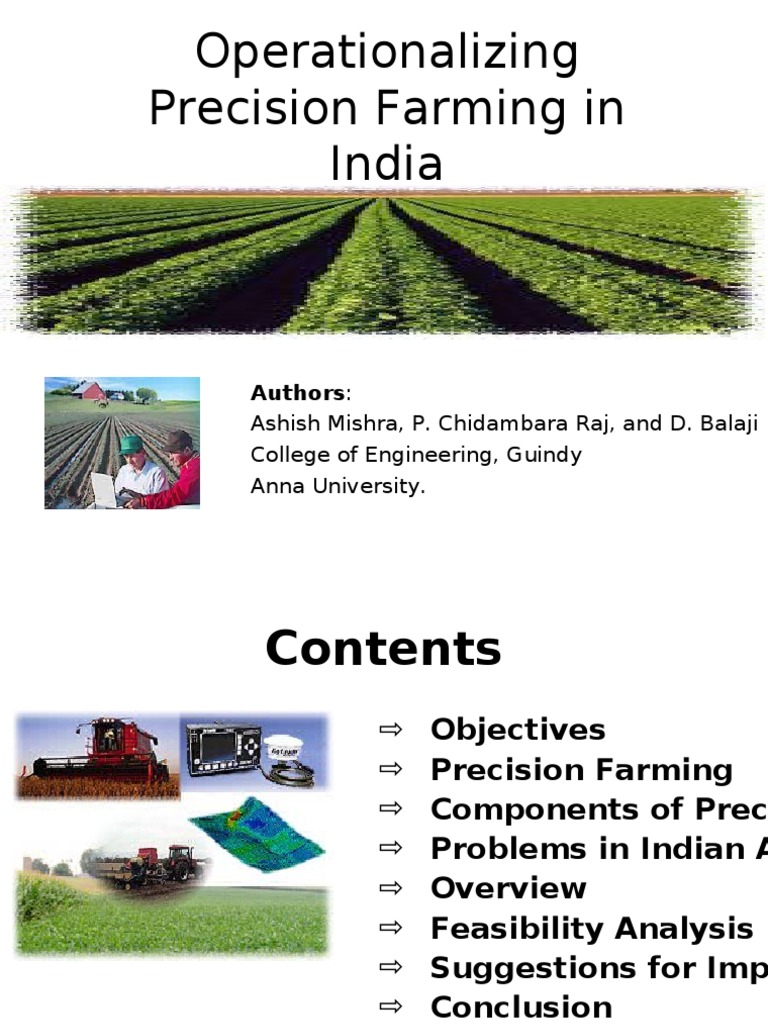 Operationalizing Precision Farming in India | PDF | Geographic ...