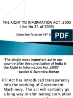 The Right To Information Act, 2005