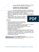 Gerente de Operaciones PDF