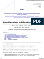 Using Questionnaires in Education Research