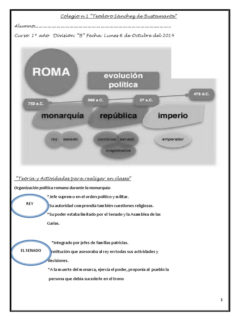 Actividades de Roma Monarquica | PDF | Roma antigua | Monarca