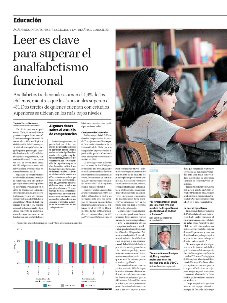 Analfabetismo Funcional 1 Pdf Pdf Lectura Proceso Chile