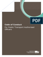 Code of Conduct for Public Transport Authorised Officers