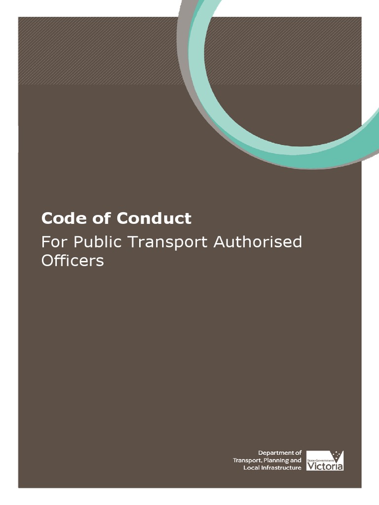Code of Conduct for Public Transport Authorised Officers Arrest