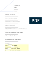 Adverb Placement, Possessives, Quantifiers, Modal Verbs