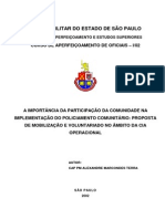 A IMPORTÂNCIA DA PARTICIPAÇÃO DA COMUNIDADE NA IMPLEMENTAÇÃO DO POLICIAMENTO COMUNITÁRIO.doc